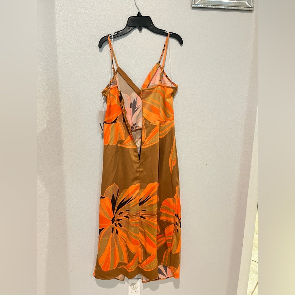 Worthington tropical print sleeveless slip dress Sz small - Picture 5 of 8